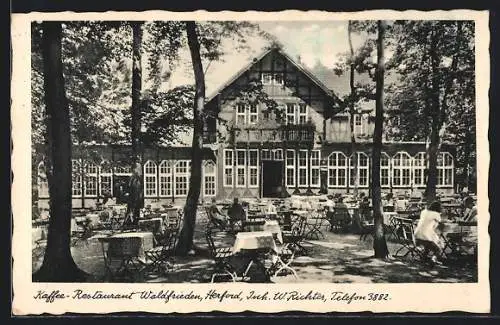 AK Herford, Cafe-Restaurant Waldfrieden W. Richter