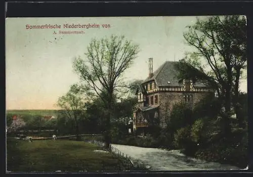 AK Niederbergheim, Landhaus von A. Summermann