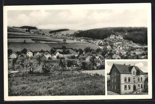 AK Katzwinkel /Sieg, Gasthof zur Vereinigung, Teilansicht