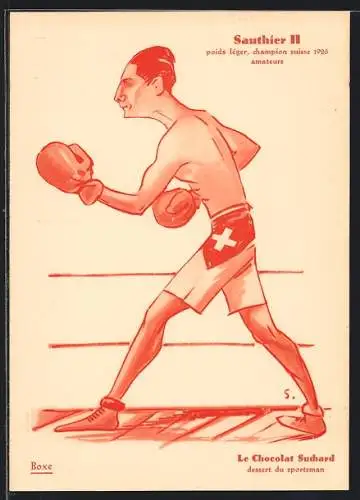 AK Le Sport en Suisse, Boxe, Saultier II, Schweizer Boxchampion 1926