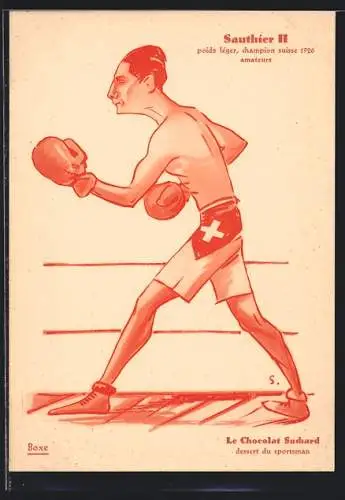 AK Le Sport en Suisse, Boxe, Saultier II, Schweizer Boxchampion 1926