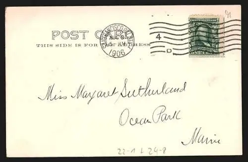 AK San Francisco, Destruction by Fire 1906, Jewish Synagogue, Sutter Street, as seen from Corner Post & Powell Streets