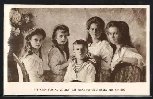 AK Alexej, Anastasia und weitere Kinder des Zaren von Russland