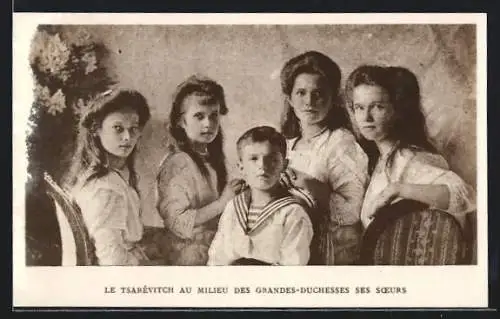 AK Alexej, Anastasia und weitere Kinder des Zaren von Russland