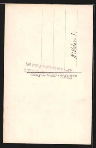 AK Nikolaus I. von Russland, in Uniform mit Epauletten