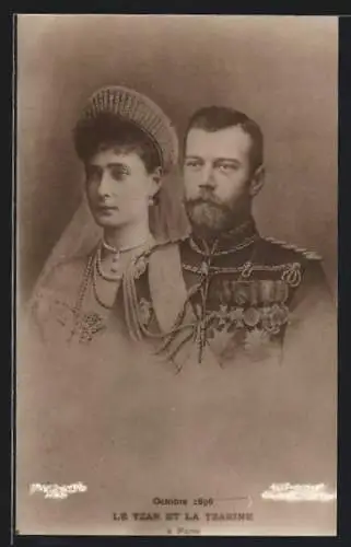 AK Zar Nikolaus II. von Russland nebst Gattin Maria Fjodorowna