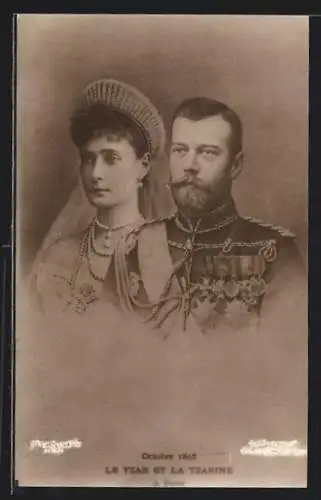 AK Le Tzar Et La Tzarine, Nikolaus II. von Russland