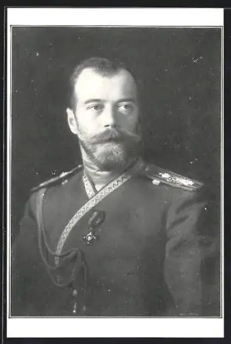 AK Portrait Nikolaus II. von Russland