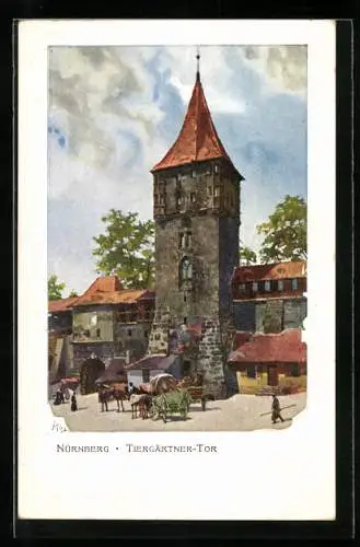 Künstler-AK Heinrich Kley: Nürnberg, Tiergärtner Tor