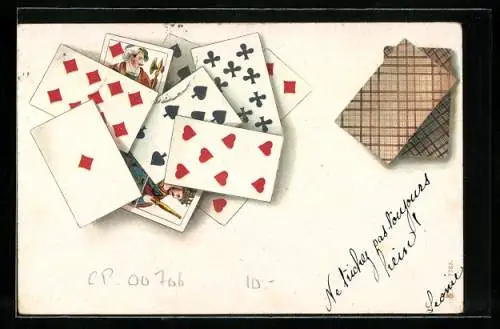 AK Spielkarten auf einem Tisch