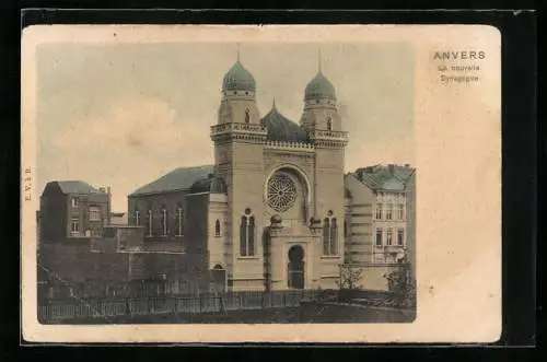 AK Anvers, La nouvelle Synagogue