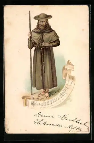 Lithographie Richard Wagners Tannhäuser, Tannhäuser als Pilger