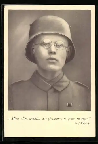 AK Portrait Josef Engling, Mitglied der Schönstattbewegung
