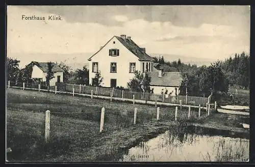 AK Mandern / Hochwald, Blick zum Forsthaus Klink