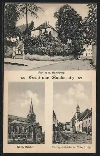 AK Randerath, Kath. Kirche, Kloster & Sandberg, Evgl. Kirche i. d. Alsterstr.