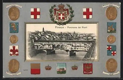 Präge-AK Firenze, Panorama dei Ponti