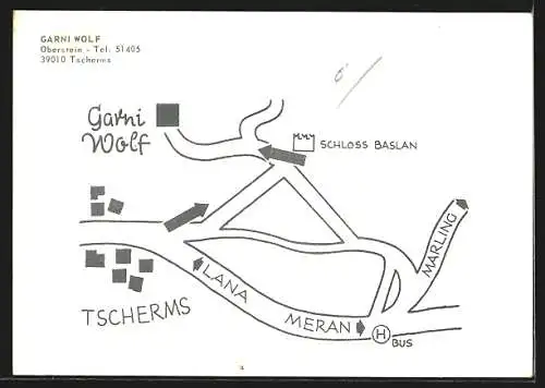 AK Tscherms b. Meran, Haus Oberstein Johann Wolf