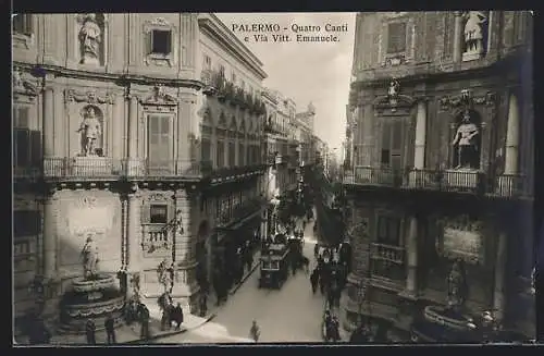 AK Palermo, Quattro Canti e via Vitt. Emanuele