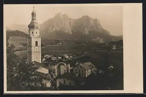 AK Castelrotto, Ortsansicht mit Sciliar