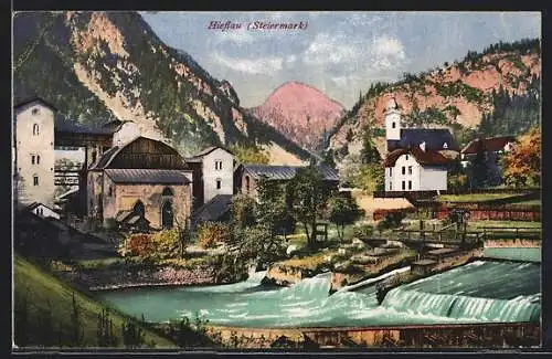 AK Hieflau, Partie am Wasser