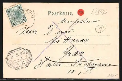 AK Veitsch, Teilansicht mit Kirche