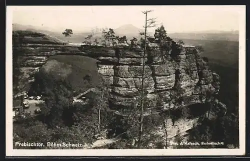 AK Prebischtor /Böhm. Schweiz, Blick von oben