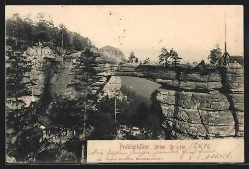 AK Prebischthor /Böhm. Schweiz, Ansicht aus der Vogelschau