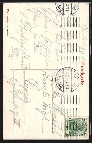 AK Edmundsklamm, Wasserfall in der Böhm. Schweiz