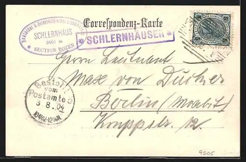 AK Schlernhäuser, Berghütten der Sektion Bozen d. D. Oe. Alpenvereins
