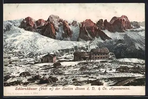 AK Schlernhäuser, Berghütten der Sektion Bozen d. D.-Oe. Alpenvereins