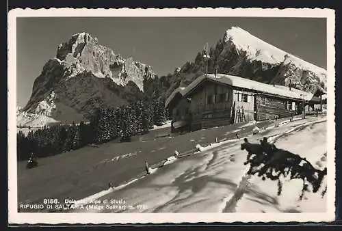 AK Rifugio di Saltaria, Alpe di Siusi, Winteridylle