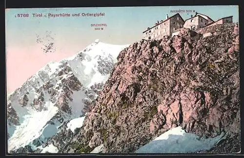 AK Payerhütte, Berghütte und Ortlergipfel