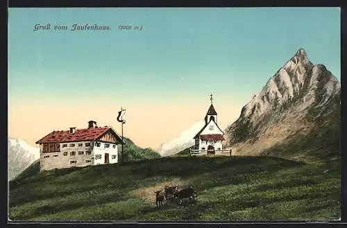 AK Jaufenhaus, Kühe vor der Hütte