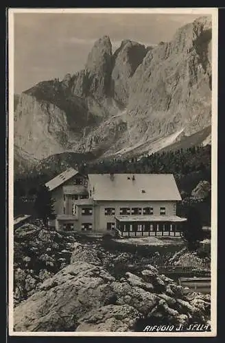 AK Rifugio di Sella, Ansicht gegen die Berge