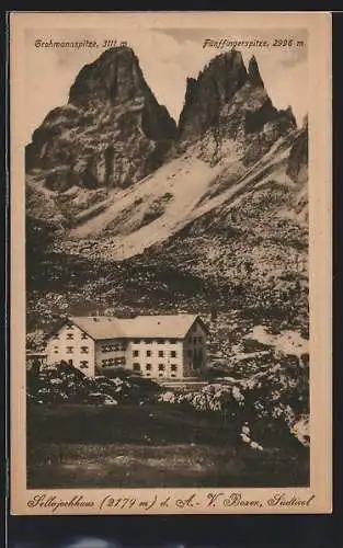 AK Sellajochhaus der Sektion Bozen, Grohmannspitze, Fünffingerspitze