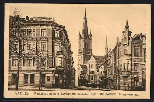 AK Aachen, Restaurant zum Lavenstein, Gerlachstrasse 20-22