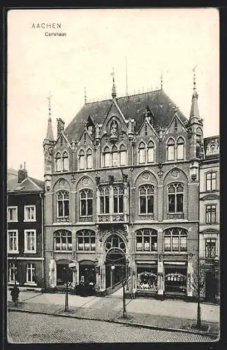 AK Aachen, Carlshaus mit Geschäft