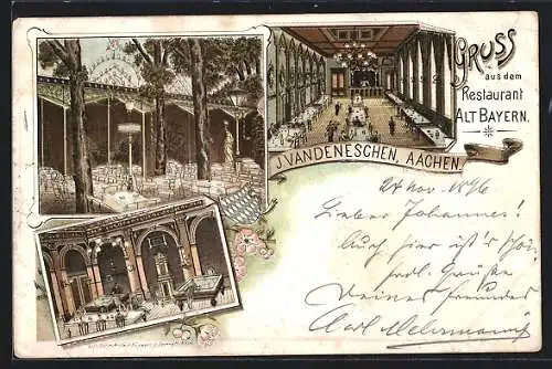 Lithographie Aachen, Restaurant Alt Bayern, Inh.: J. Vandeneschen