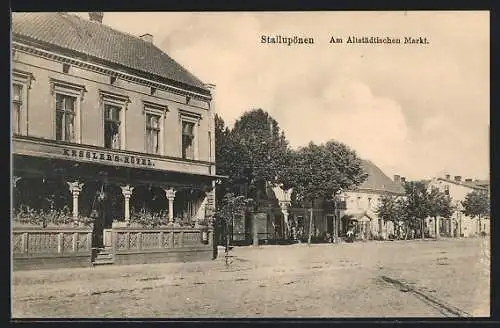 AK Stallupönen, Kesslers Hotel am Altstädtischen Markt