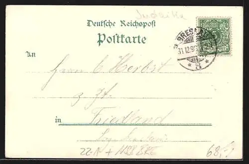 Lithographie Breslau, Synagoge, Tauentzien-Platz, Museum, Dom