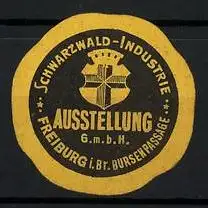 Reklamemarke Freiburg i. Br., Schwarzwald-Industrie-Ausstellung, Wappen