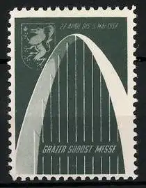 Reklamemarke Graz, Südost-Messe 1957, Messelogo & Wappen