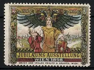 Reklamemarke Wien, Jubiläums-Ausstellung 1898, Kaiserin und Reichsadler