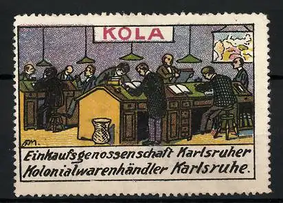 Reklamemarke Einkaufsgenossenschaft Kola Karlsruhe, Warenlager