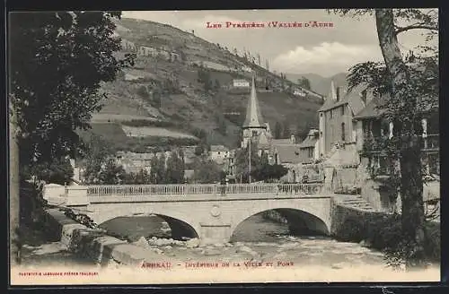 AK Arreau, Intérieur de la Ville et Pont