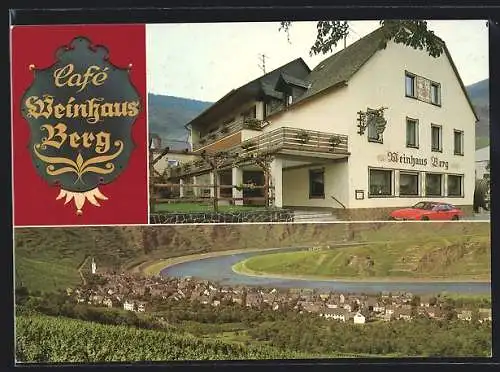 AK Bremm /Mosel, Cafe-Weinhaus Werner Berg, Teilansicht