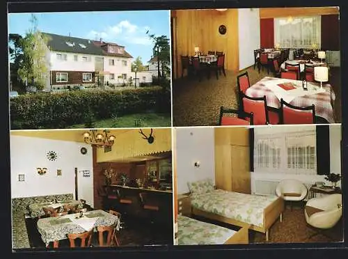 AK Mainz-Gonsenheim, Hotel Waldhorn, Nothelferstrasse 39, Innenansichten