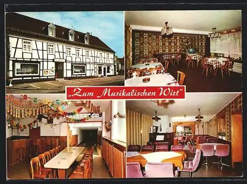 AK Hartegasse, Gasthaus Zum Musikalischen Wirt, Innenansichten