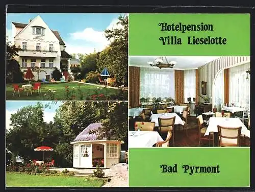 AK Bad Pyrmont, Hotelpension Villa Lieselotte, Bismarckstrasse 15, Innenansicht, Pavillon
