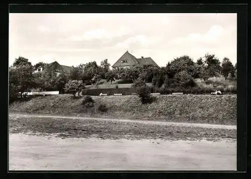 AK Baden / Weser, Deich mit Bänken